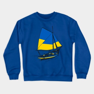 Ukraine Race of Battleship Stand with Ukraine Sailoring Ship To Support Ukraine Crewneck Sweatshirt